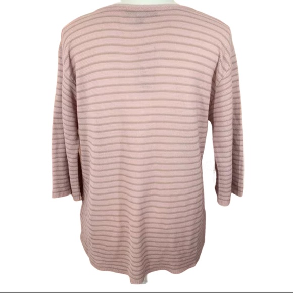 NWT Apt 9 Pink Chevron Knit Sweater Front- M - Picture 5 of 8